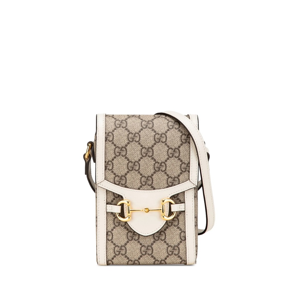 Gucci Beige and White Crossbody Bag